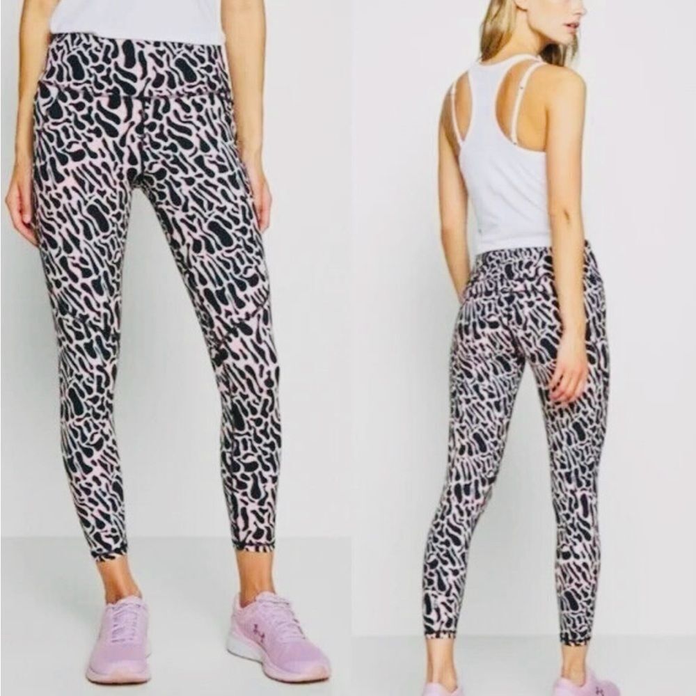 Sweaty Betty Pink and Black Animal Print Leggings